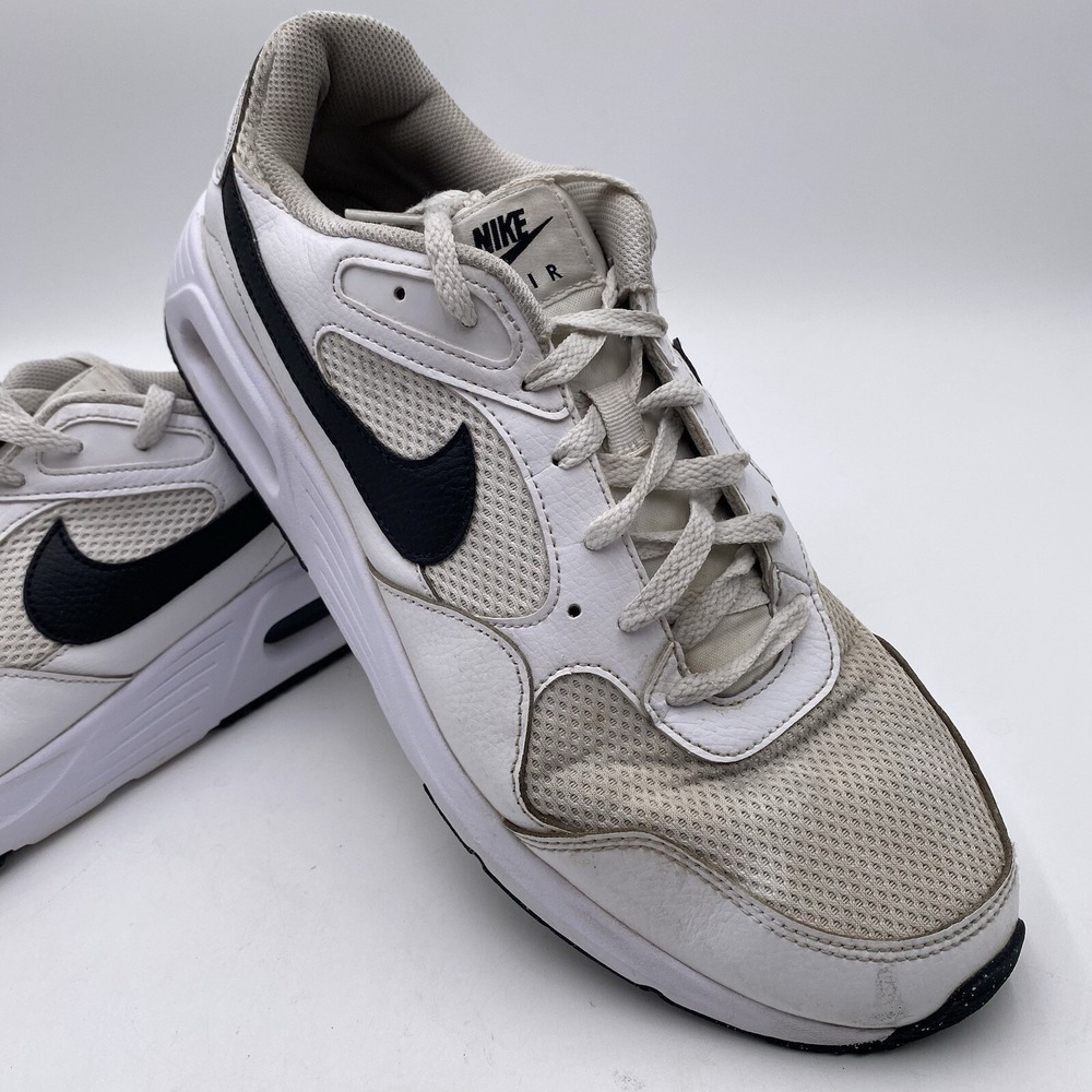 Nike Air Max SC White Black Shoes Men's Size 12‎ CW4555 102 Cleaned See Pics